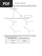 Mechanics Paper 1 Study Guide