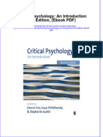 (Download PDF) Critical Psychology An Introduction 2Nd Edition PDF Full Chapter PDF