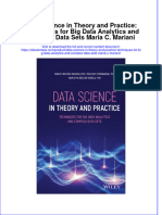 Data Science in Theory and Practice Techniques For Big Data Analytics and Complex Data Sets Maria C Mariani Full Chapter PDF