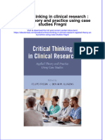 Critical Thinking in Clinical Research Applied Theory and Practice Using Case Studies Fregni Full Chapter PDF