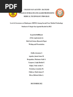 Level of Awareness On Monkeypox (MPOX) Among Second-Year Medical Technology - RESEARCH PAPER