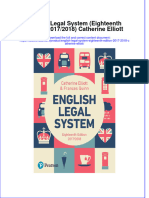 English Legal System Eighteenth Edition 2017 2018 Catherine Elliott Full Chapter PDF