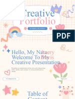 Pink and Blue Cute Playful Creative Portfolio Presentation