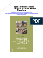 Encyclopedia of Renewable and Sustainable Materials Imtiaz Ahmed Choudhury Full Chapter PDF