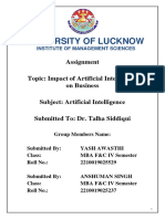 YASH AND ANSHUMAN Impact of AI in Business