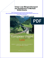 European Union Law Margot Horspool Matthew Humphreys Michael Wells Greco Full Chapter PDF