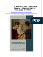 Experience Narrative and Criticism in Ancient Greece Under The Spell of Stories Jonas Grethlein Full Chapter PDF