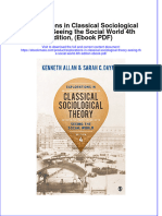 Explorations in Classical Sociological Theory Seeing The Social World 4Th Edition PDF Full Chapter PDF