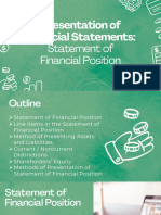 Of Financial Statements Statement of Financial Position