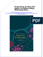 Global Perspectives On Stem Cell Technologies 1St Edition Aditya Bharadwaj Eds Full Chapter PDF