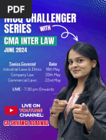 CMA Inter Industrial Laws and Ethics - MCQ Challenger