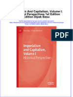 Imperialism and Capitalism Volume I Historical Perspectives 1St Edition Edition Dipak Basu Full Chapter PDF