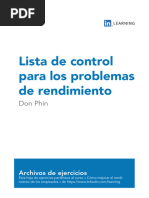 Lista de Control para Los Problemas de Rendimiento