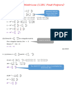 Matrices (2010-2020) Solutions