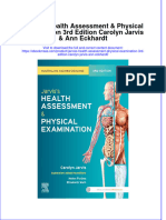 Jarviss Health Assessment Physical Examination 3Rd Edition Carolyn Jarvis Ann Eckhardt Full Chapter PDF