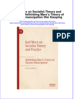 Karl Marx On Socialist Theory and Practice Rethinking Marxs Theory of Human Emancipation Wei Xiaoping Full Chapter PDF