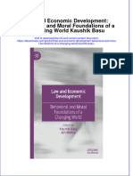 (Download PDF) Law and Economic Development Behavioral and Moral Foundations of A Changing World Kaushik Basu Full Chapter PDF