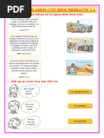 Ficha Religión Hablamos Con Dios Mediante La Oracion