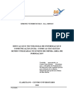 Educação e Tecnologias de Informação e Comunicação (TCIs) Como As TICs Estão Sendo Utilizadas No en