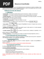 Mesures Et Incertitudes