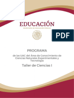 8 ProgTaller de Ciencias I Programa de Estudios