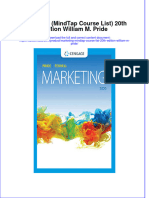 (Download PDF) Marketing Mindtap Course List 20Th Edition William M Pride Full Chapter PDF