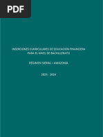 Inserciones Curriculares de Educación Financiera para Bachillerato REGIMEN SIERRA AMAZONIA