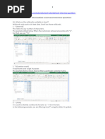 Excel Interview Questions - Intermittent