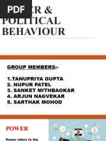 Power & Political Behaviour