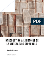 Introduction À L'histoire de La Littérature Espagnole