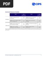 CIPS Exam Series - CR Timetable