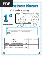 1° Examen Tercer Trimestre Profa. Kempis