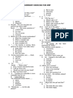 Summary Exercises For SMP