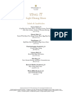 TING - Light Dining Menu