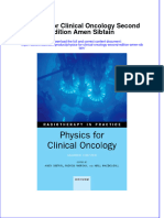 Physics For Clinical Oncology Second Edition Amen Sibtain Full Chapter PDF