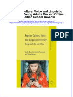 Popular Culture Voice and Linguistic Diversity Young Adults On and Offline 1St Edition Sender Dovchin Full Chapter PDF