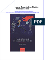 Pragmatism and Organization Studies Philippe Lorino Full Chapter PDF