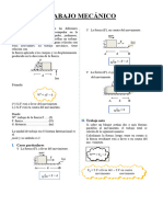 Formulas Del Trabajo Mecánico para Primer Grado de Secundaria