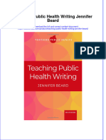 (Download PDF) Teaching Public Health Writing Jennifer Beard Full Chapter PDF