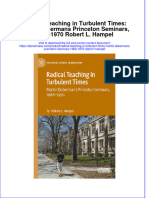 Radical Teaching in Turbulent Times Martin Dubermans Princeton Seminars 1966 1970 Robert L Hampel Full Chapter PDF