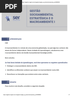 Gestão Socioambiental Estratégica e o Macroambiente I