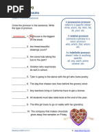 Grade 5 Types of Pronouns B