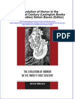 Emassfile - 420 (Download PDF) The Evolution of Horror in The Twenty First Century Lexington Books Horror Studies Simon Bacon Editor Full Chapter PDF