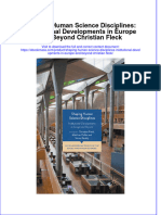 Shaping Human Science Disciplines Institutional Developments in Europe and Beyond Christian Fleck Full Chapter PDF