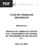 Plan de Trabajo 24063 Cambio de Contraje y Alineamineto de Sist. Trans. 8X10#1