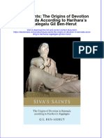 Sivas Saints The Origins of Devotion in Kannada According To Hariharas Ragalegalu Gil Ben Herut Full Chapter PDF