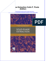 Solid Phase Extraction Colin F Poole Editor Full Chapter PDF