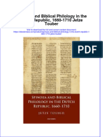 Spinoza and Biblical Philology in The Dutch Republic 1660 1710 Jetze Touber Full Chapter PDF