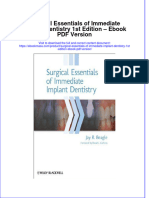 Surgical Essentials of Immediate Implant Dentistry 1St Edition Version Full Chapter PDF