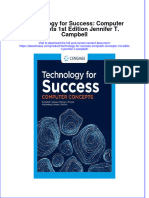 (Download PDF) Technology For Success Computer Concepts 1St Edition Jennifer T Campbell Full Chapter PDF